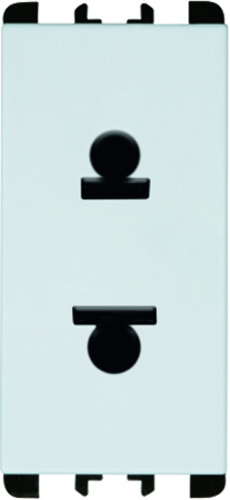 Presa euro-americana, 1 modulo, 127-230V, Nea, 16A, bianco