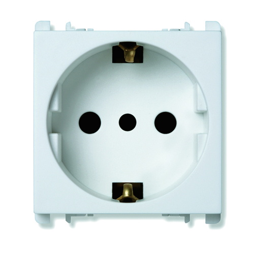 Presa P30 2P+T 16A-250V, 2 moduli, Nea, bianco