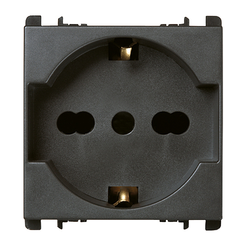 Presa universale P40, 2 moduli, 2P+T 16A-250V, Nea, antracite