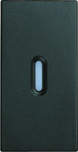Copritasto illuminabile per interruttore 1P, deviatore 1P, pulsante 1P, 1 modulo, Nea, antracite