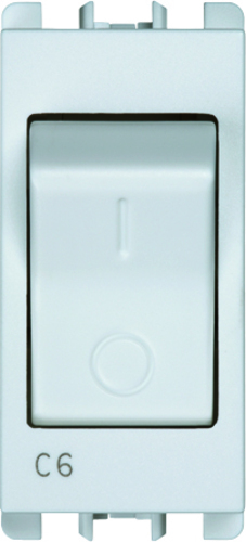 Interruttore MCCB, 1 modulo, 1P+N C 6A, Nea, bianco