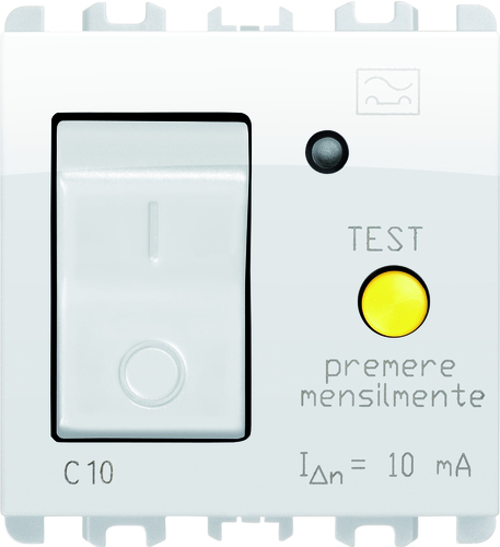 SIMON URMET SIMON URMET INTERRUTTORE MAGNETOTERMICO DIFFERENZIALE 16A 2  MODULI COLORE BIANCO 10512/16B