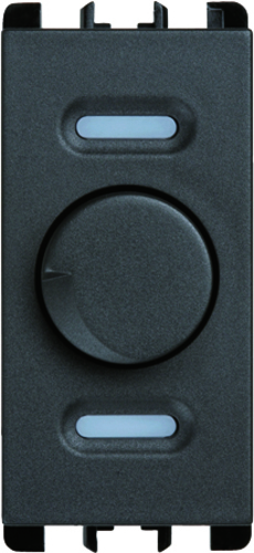 Dimmer rotativo e deviatore push-push per carichi resistivi, 1 modulo, 230Vac, Nea, antracite
