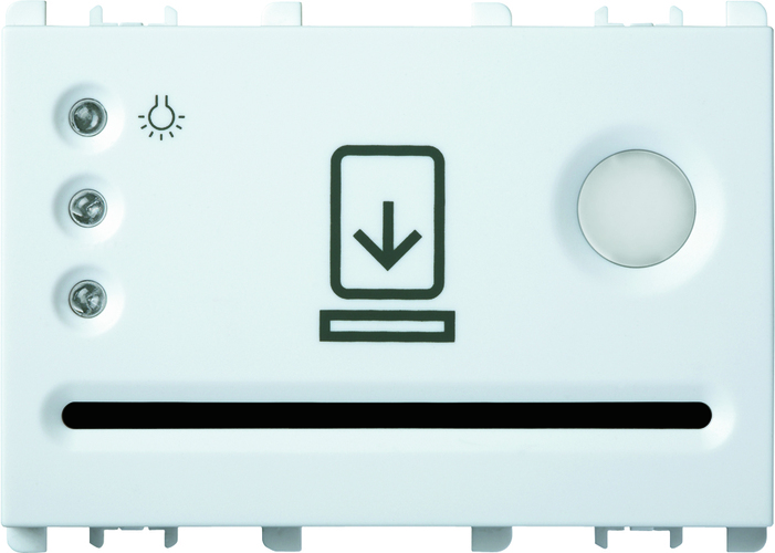 Interruttore tasca porta badge, 3 moduli, Nea, bianco