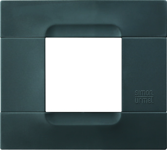 Two modules cover plate, Kàdra monochrome series, technopolymer, Black Auckland