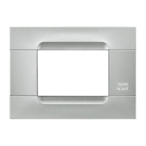Three modules cover plate, Kàdra monochrome series, technopolymer, Silver