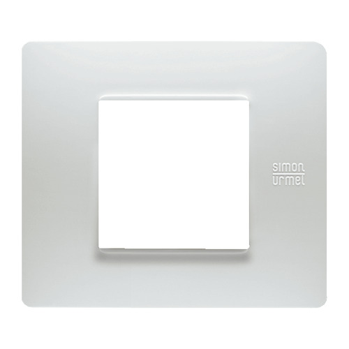 Placca 2 moduli, Flexa, tecnopolimero, bianco nea