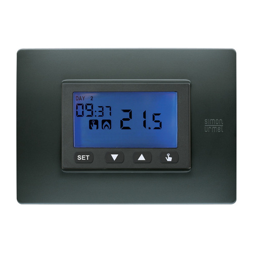 Placca 3 moduli, Flexa, tecnopolimero, antracite nea