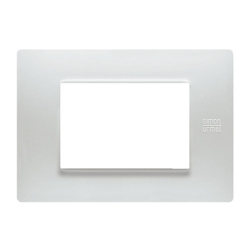 Placca 3 moduli, Flexa, tecnopolimero, bianco nea