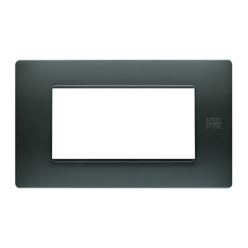 Placca 4 moduli, Flexa, tecnopolimero, antracite nea
