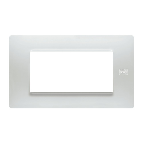 Placca 4 moduli, Flexa, tecnopolimero, bianco nea