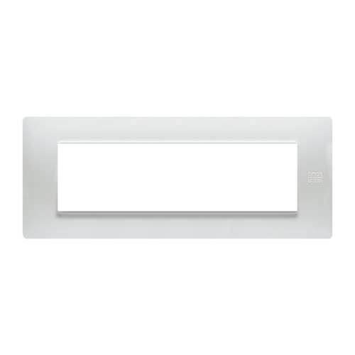 Placca 7 moduli, Flexa, tecnopolimero, bianco nea