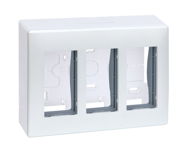 Scatola appoggio parete per 16 moduli, bianco