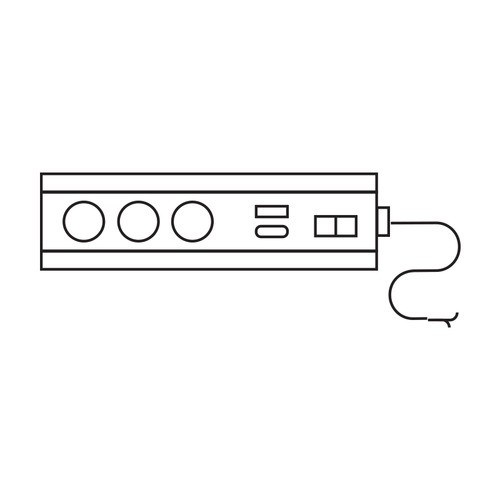 Kit Indesk con tre prese P40 2P+T 16A-250V, USB 4.2A Tipo A+C,  ...