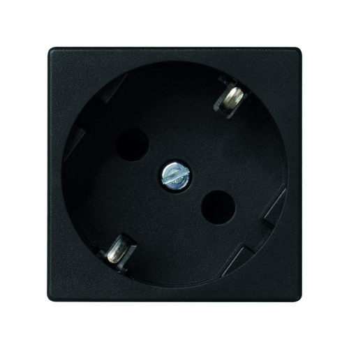 Presa tedesca, 2P+T 16A-250V, 2 moduli, antracite
