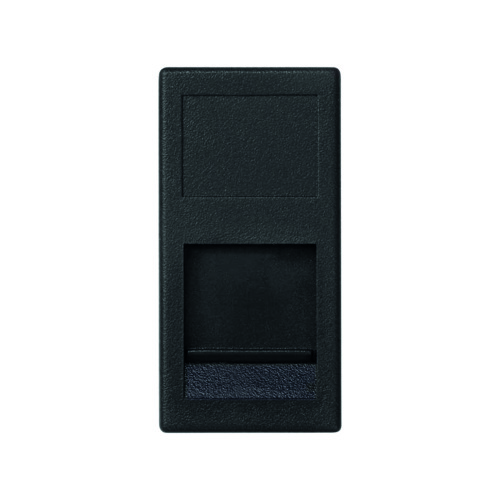 Frontalino con 1 portello antipolvere, attacco Keystone, 1 modulo, antracite