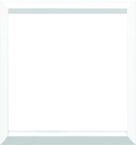Cornice 2 moduli, Expì, per placca in vetro e alluminio, bianco ghiaccio