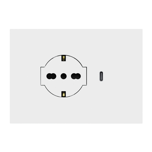 Mounting bracket+cover plate Lybra built in P40 Clean socket an ...