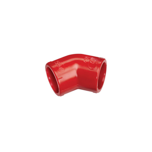 Curva 45° in ABS di colore rosso, linea 600