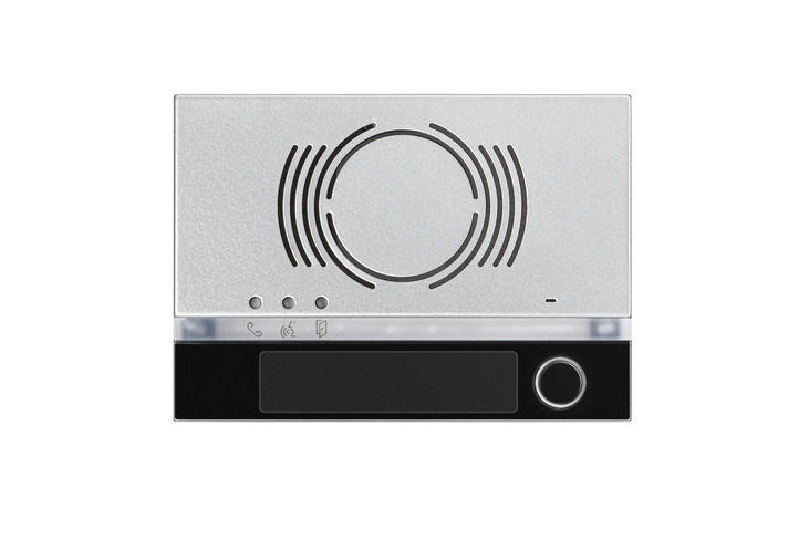 Front panel for audio outdoor station, 1 button, Alpha, black