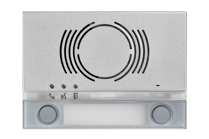 Frontale per posto esterno audio, 2 pulsanti, Alpha, grigio