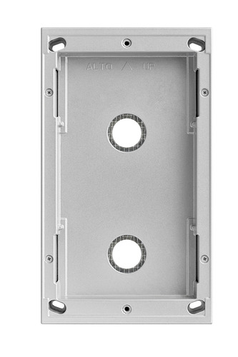 Housing with wall frame, 2 modules, Alpha, surface wall mount