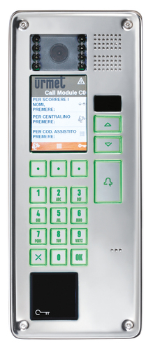 Video intercom with call module, Elekta Steel, iPerTAlk system, IP/SIP standard