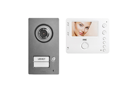 One-family video kit with Mikra2 entry panel and Mìro hands-free video door phone, 2-wire system