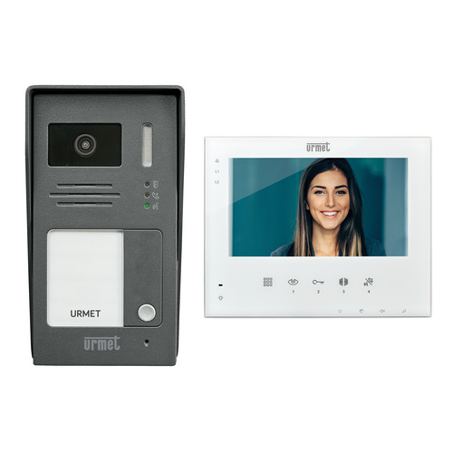 Single-family video door phone kit expandable up to 12 families, 1736