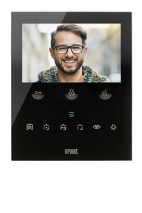 Black IP VOG5+ hands free video door phone with 5” display for IPerCom system