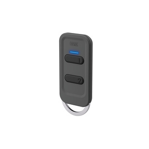 Keyring Design series independent 2-button remote control for Yokis UP Zigbee system, anthracite colour.