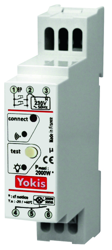 Modulo dimmer elettronico temporizzabile, 300W, sistema Radio Power, da barra DIN, con neutro